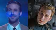 Gosling em La La Land e Evans em Capitão América - Reprodução/Paris Filmes/Marvel Studios