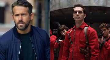 Ryan Reynolds em Esquadrão 6 e Pedro Alonso em La Casa de Papel - Diulgação/Netflix