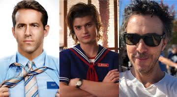 Ryan Reynolds em Free Guy, Joe Keery em Stranger Things e Shawnyn Levy em foto de seu perfil - Fox/Netflix/Instagram