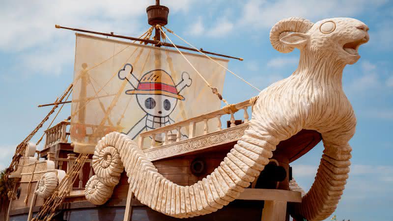 Saiba como visitar o Going Merry, de "One Piece", que está em exibição na Praia de Copacabana, no Rio de Janeiro - Divulgação/Netflix