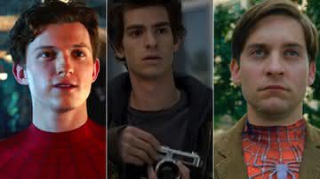 Tom Holland, Andrew Garfield e Tobey Maguire como Peter Parker - Divulgação/Sony Pictures