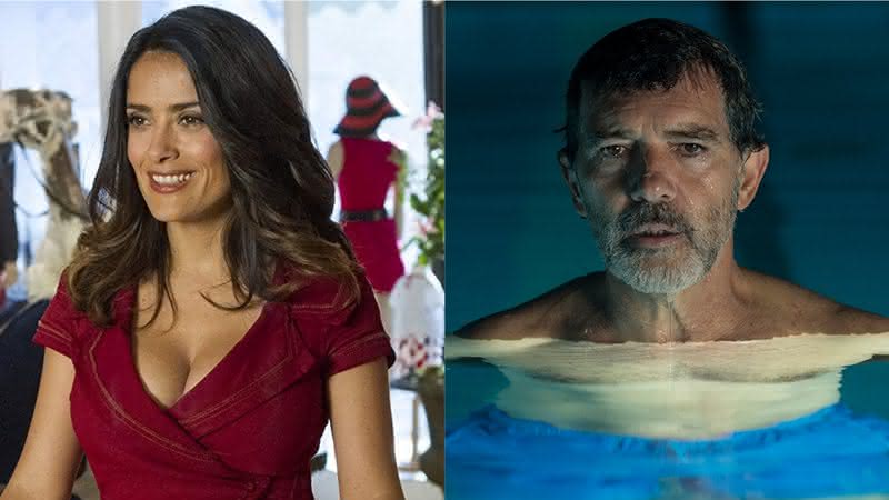 Salma Hayek em Gente Grande 2 e Antonio Banderas em Dor e Glória - Sony/Universal