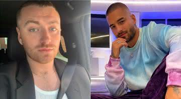 Sam Smith e Maluma em fotos publicadas nas redes sociais - Reprodução/Instagram