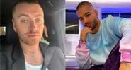 Sam Smith e Maluma em fotos publicadas nas redes sociais - Reprodução/Instagram