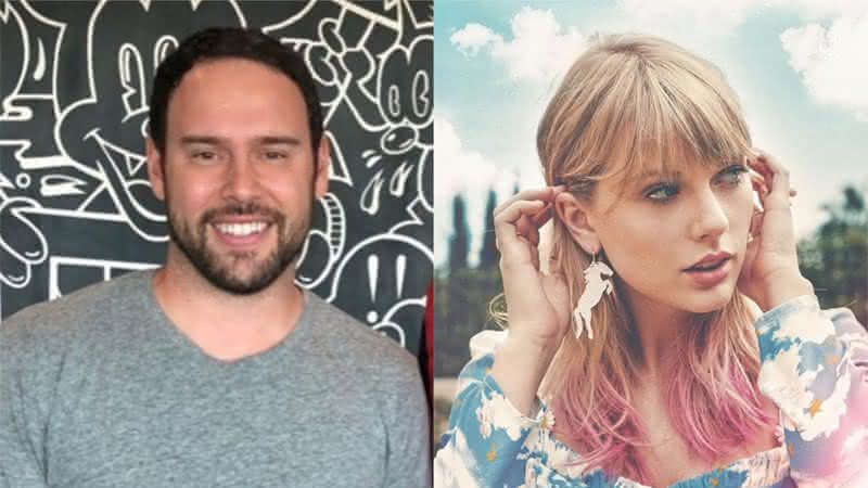 O empresário Scooter Braun e a cantora Taylor Swift. Crédito: Reprodução/Instagram