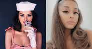 Selena Gomez em foto de divulgação e Ariana Grande em seu perfil nas redes sociais - Instagram