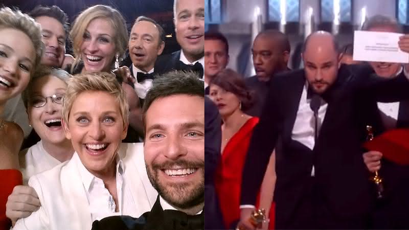 Selfie histórica de Ellen DeGeneres e anúncio errado de La La Land como vencedor são alguns dos momentos marcantes - YouTube