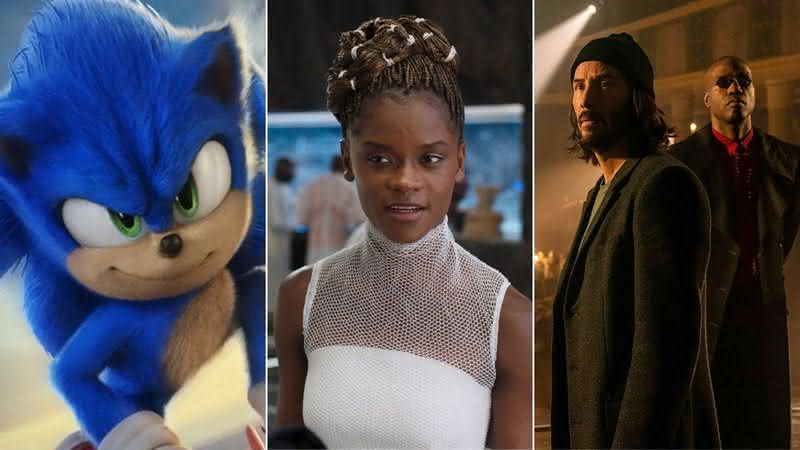 Trailer de "Sonic 2"; Letitia Wright não quer se vacinar; cena inédita de "Matrix 4; e mais - Divulgação/Paramount Pictures/Marvel Studios/Warner Bros.