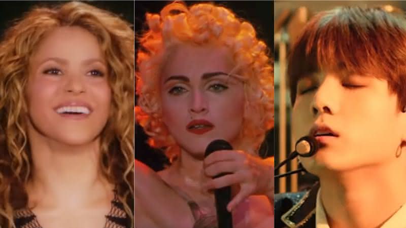 Shakira, Madonna e BTS em seus filmes/shows - YouTube