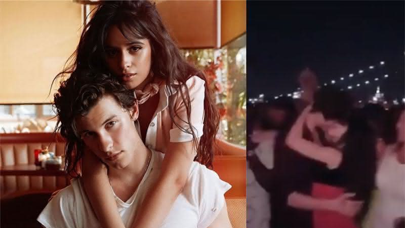 O casal Shawn Mendes e Camila Cabello. Crédito: Reprodução/Twitter