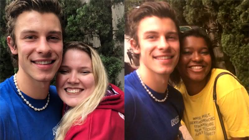 Alguns fãs sortudos conseguiram tirar fotos com Shawn Mendes, que realiza três shows no Brasil nos próximos dias - Twitter