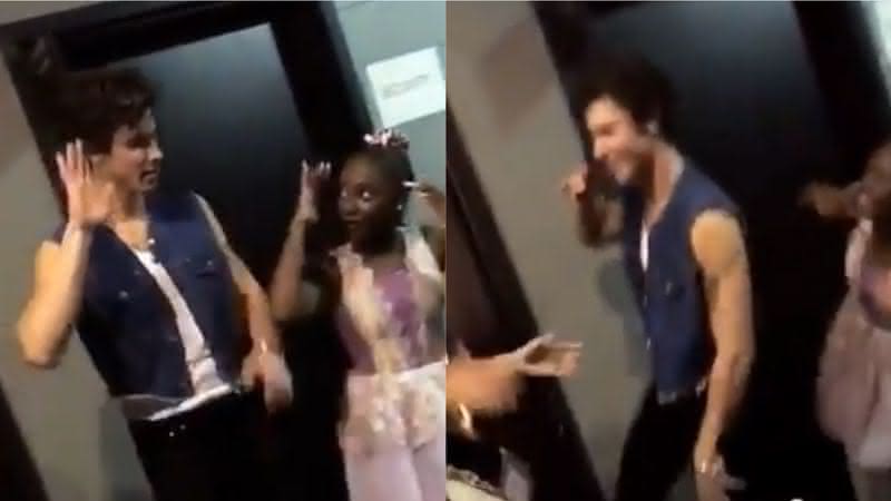 Shawn Mendes dançando com bailarinas do projeto Na Ponta dos Pés - Twitter