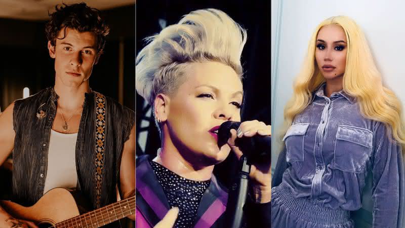 Shawn Mendes, P!nk e Iggy Azalea são alguns dos artistas internacionais que tocam por aqui (Reprodução/Instagram)