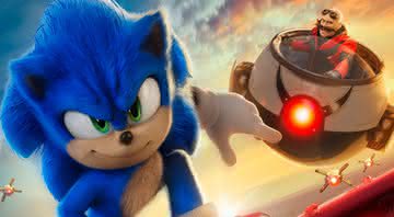 "Sonic 2": Turma da Mônica faz crossover e recria pôster de filme do ouriço azul - Divulgação/MSP/Paramount Pictures