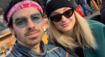 Joe Jonas e Sophie Turner em publicação nas redes sociais - Instagram