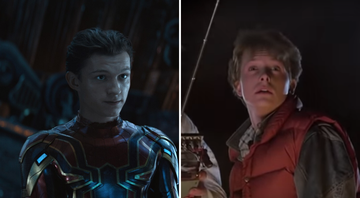 Tom Holland como Homem-Aranha e J Fox como Martin McFly - Divulgação/Marvel Studios/Sony Pictures