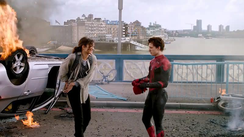 Zendaya e Tom Holland em Homem-Aranha: Longe de Casa - Reprodução/YouTube