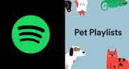 Logo do Spotify e capa de Pet Playlist - Spotify