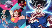 Steven e as Gems e Goku em Dragon Ball Super - Divulgação/Cartoon Network