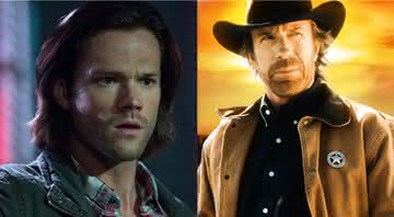 Jared Padalecki e Chuck Norris - Divulgação /The CW/CBS