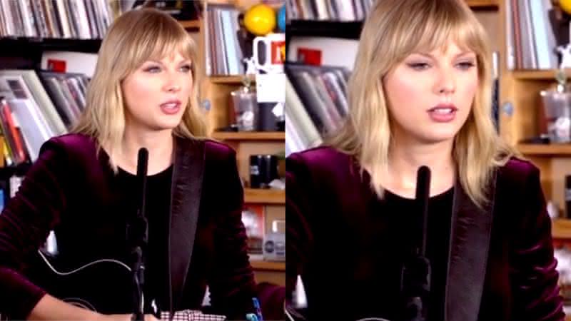 Taylor Swift na apresentação - Reprodução/NPR Studios