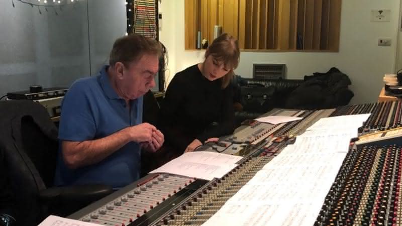 Andrew Lloyd Webber e Taylor Swift em foto publicada no perfil da cantora - Instagram