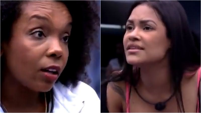 Thelma e Flayslane discutiram após o Jogo da Discórdia de segunda-feira (23) no Big Brother Brasil 20 - Reprodução/Globoplay