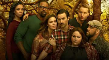 Personagens de This Is Us em cartaz da série - Divulgação/NBC