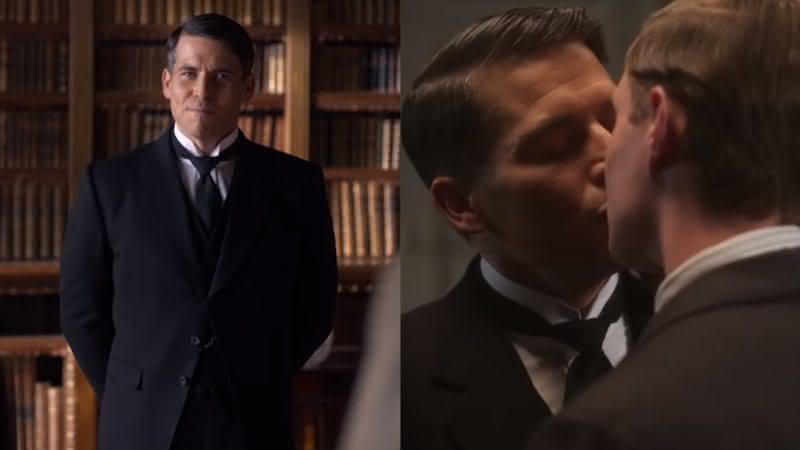 Robert James-Collier como Thomas Barrow em Downtown Abbey. Crédito: Reprodução/YouTube