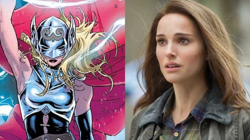 Jane Foster (Natalie Portman) será a Poderosa Thor em "Thor Love and Thunder" - Reprodução/Marvel Comics/Marvel Studios