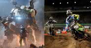 Pôster de Titanfall 2 e captura de tela de Monster Energy Supercross – The Official Videogame - Respawn Entertainment/Milestone S.r.l