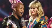 Todrick Hall e Taylor Swift recebem prêmio no VMA 2019. Crédito:  Dimitrios Kambouris/VMN19/Getty Images