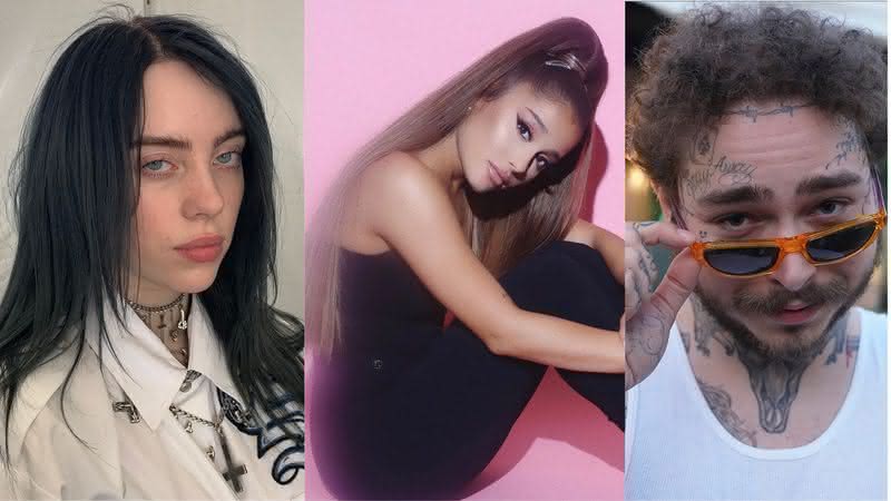 Billie Eilish, Ariana Grande e Post Malone são os mais vendidos - Reprodução/Instagram