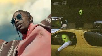 Travis Scott no clipe de STOP TRYING TO BE GOD e capa de JACKBOYS - Youtube/Cactus Jack Records