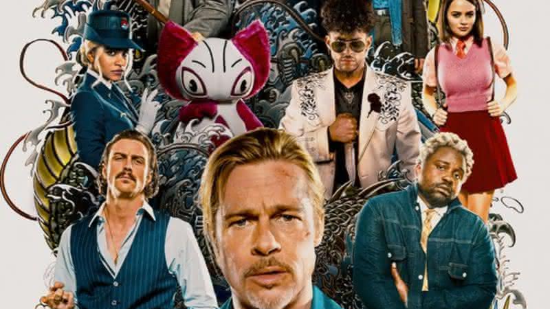 "Trem-Bala": Brad Pitt aparece no meio de inimigos em novo pôster do longa; veja - Divulgação/Sony Pictures
