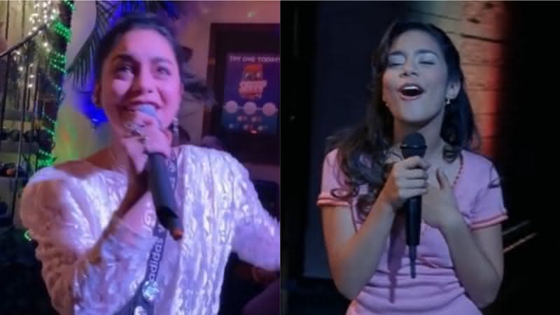 Vanessa Hudgens em vídeo e Gabriella em High School Musical cantando Breaking Free - Instagram/Youtube