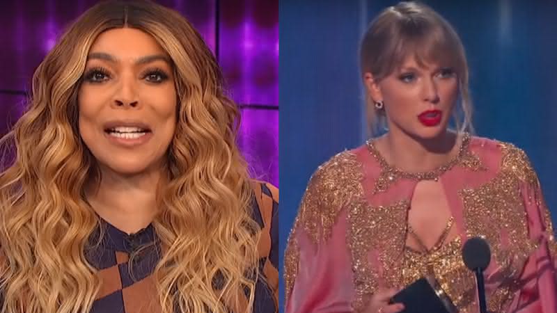 A apresentadora Wendy Williams em seu programa e Taylor Swift no AMA - YouTube/ABC