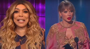 A apresentadora Wendy Williams em seu programa e Taylor Swift no AMA - YouTube/ABC