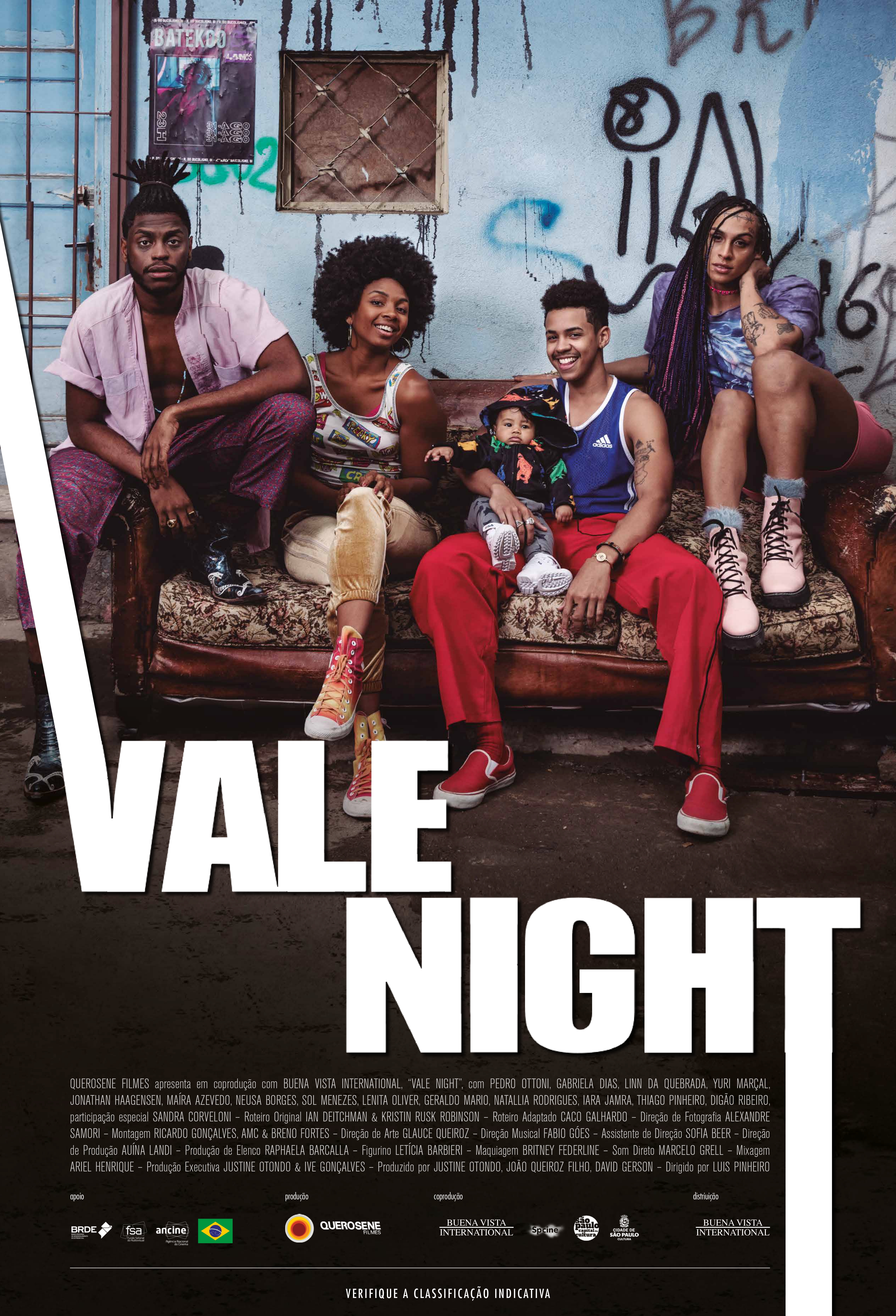 Pôster de "Vale Night", com Gabriela Dias e Linn da Quebrada