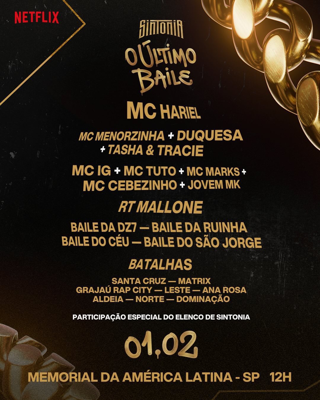 Line-Up do festival Sintonia - O Último Baile