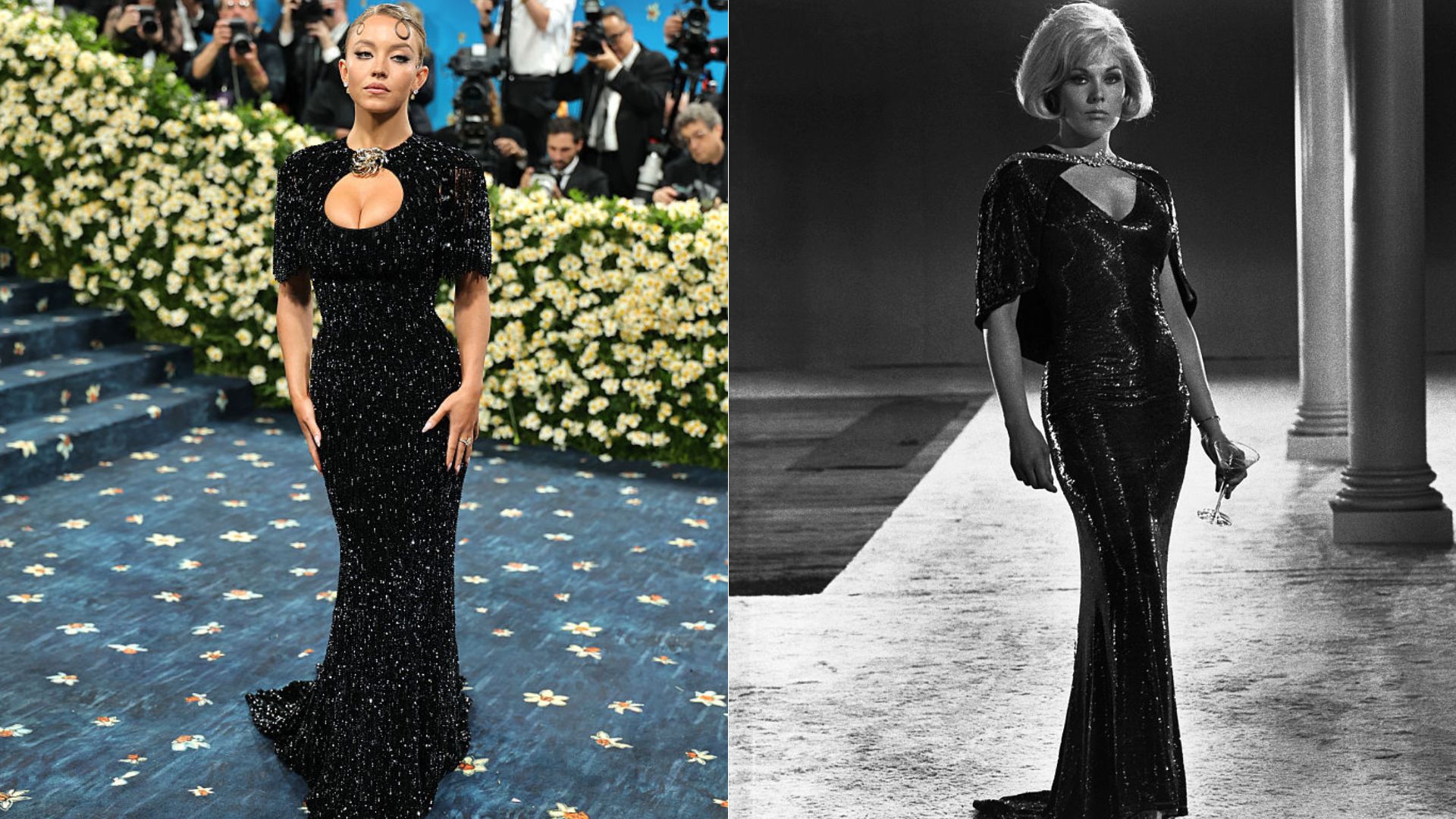 3 looks do Met Gala 2025 inspirados no cinema (Divulgação/Dia Dipasupil/Getty Images/Bettmann)