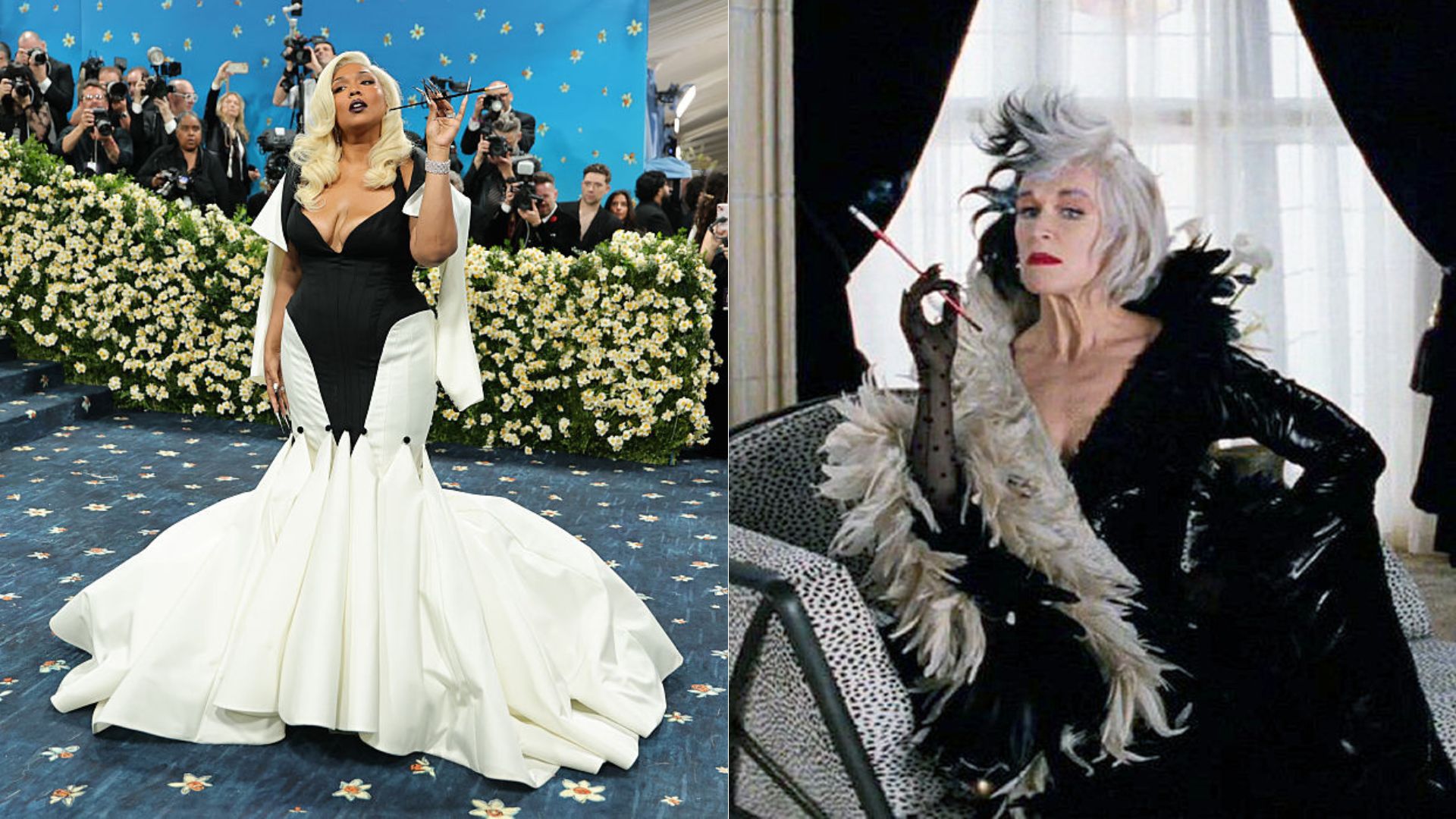 3 looks do Met Gala 2025 inspirados no cinema (Divulgação/Dia Dipasupil/Getty Images/Walt Disney Pictures)