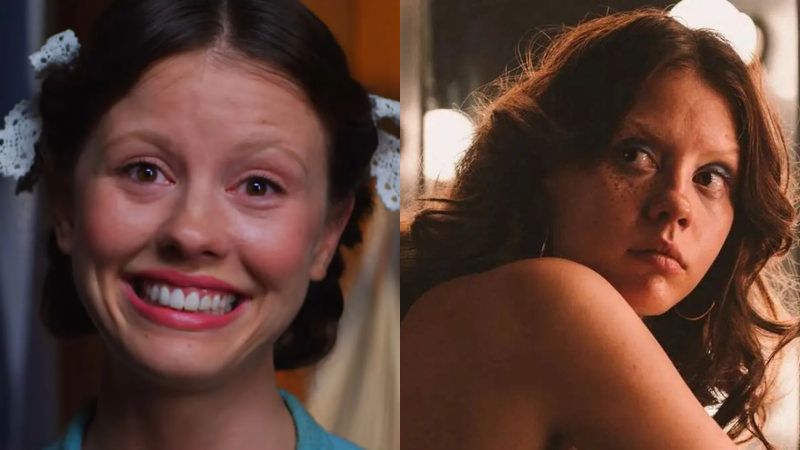 Mia Goth vive a protagonista de "Pearl", prequel de "X - A Marca da Morte", no qual também interpreta a jovem atriz Maxine (Foto: Reprodução/A24)