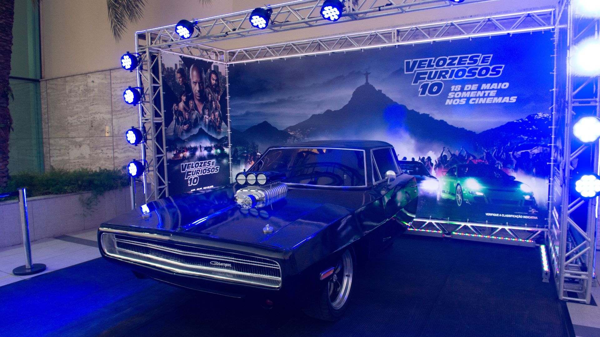 Carro de Dom Toretto, de "Velozes & Furiosos", é exposto em shopping no Rio de Janeiro (Foto: Divulgação/Universal Pictures)