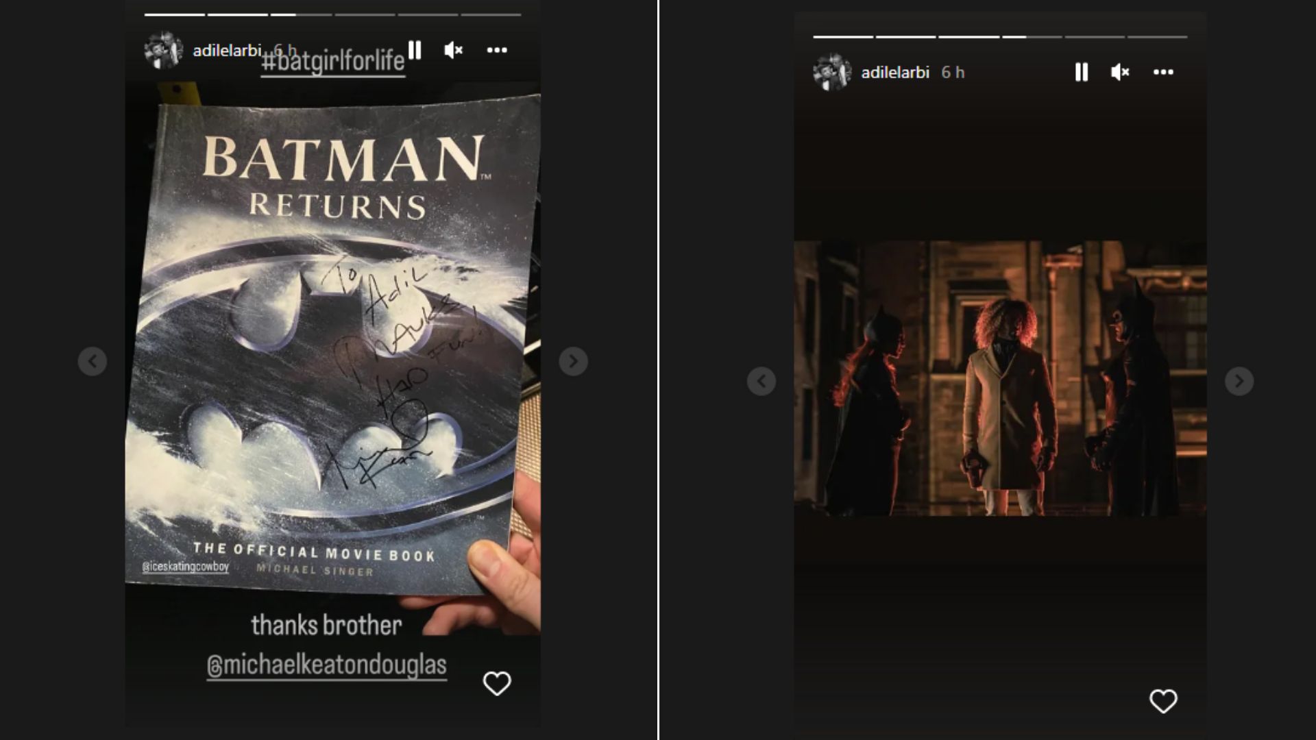 Imagens divulgadas pelo diretor de "Batgirl" em seus stories do Instagram