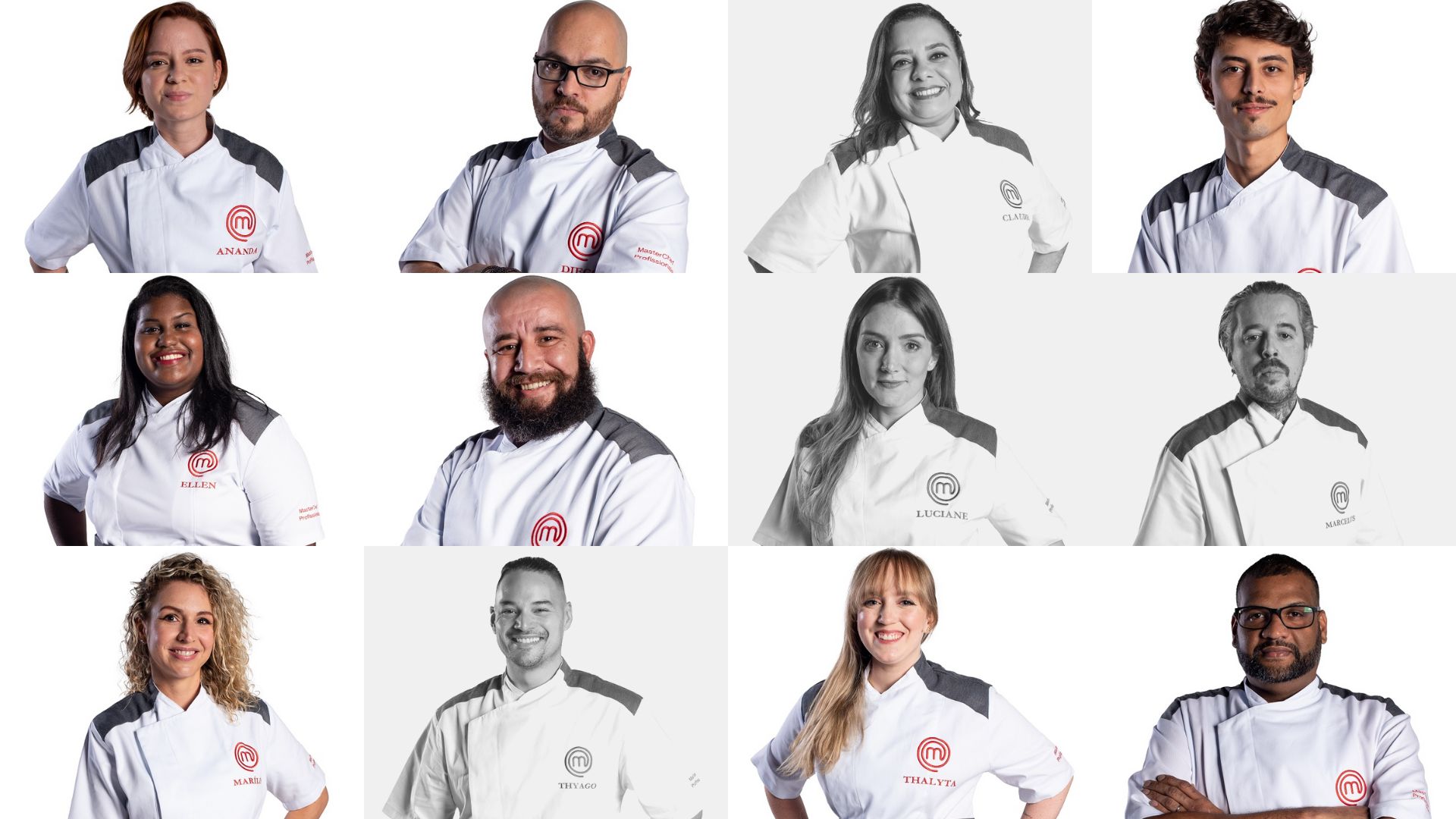 Todos os eliminados até a segunda semana do "MasterChef Profissionais" (Fotos: Melissa Haidar/Band)