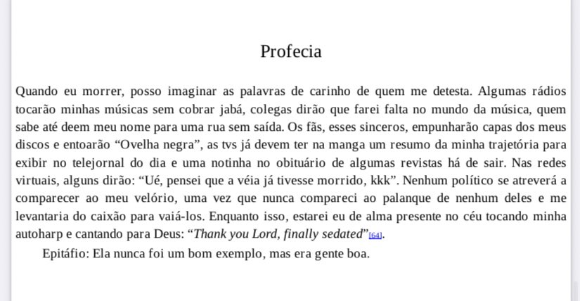 Em 2016, Rita Lee escreveu sobre a própria morte em sua autobiografia (Foto: Reprodução)