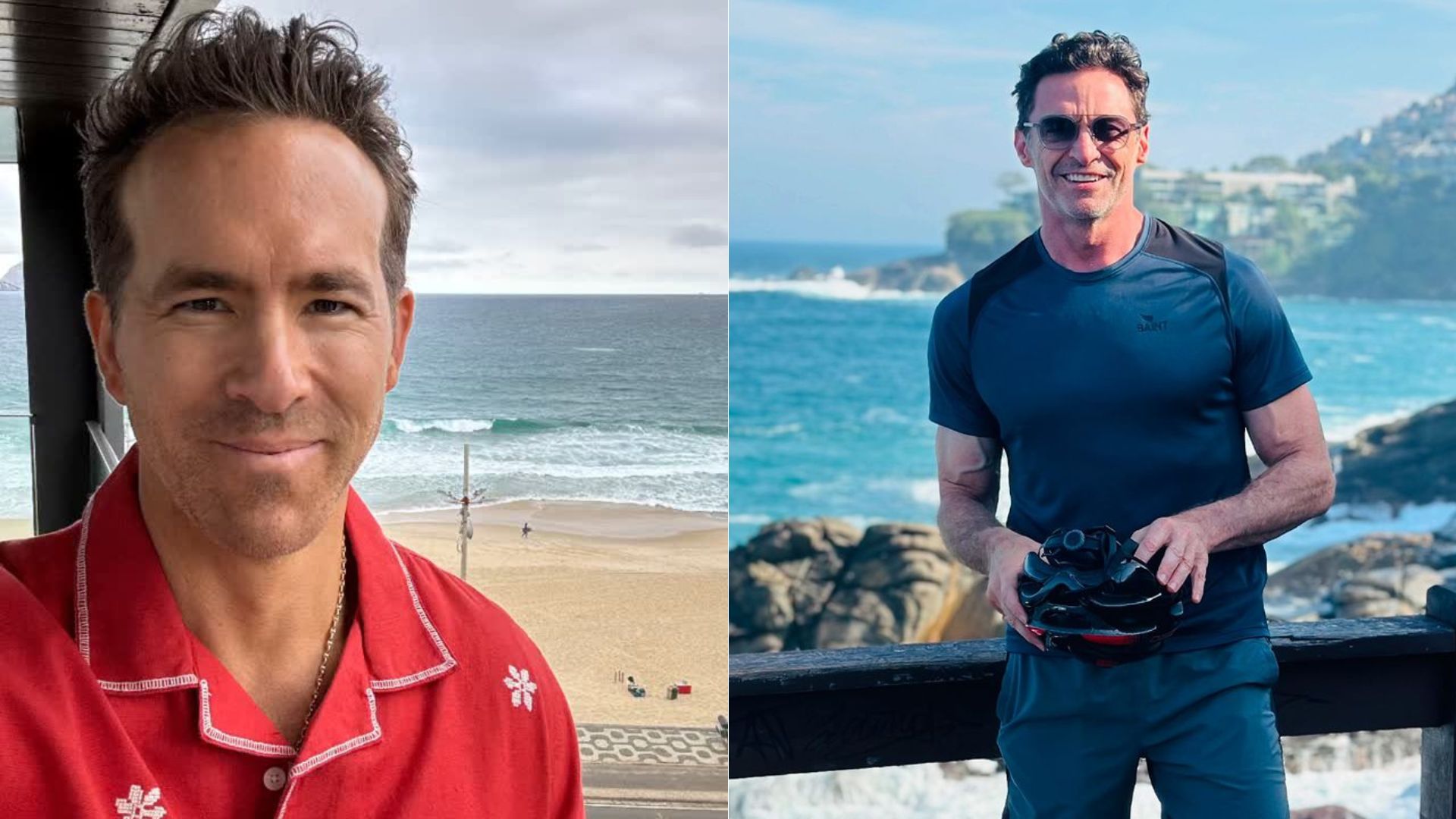 Ryan Reynolds e Hugh Jackman chegam ao Brasil para divulgar “Deadpool & Wolverine”
