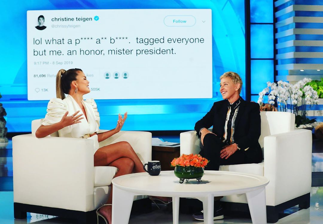Chrissy Teigen explica briga com presidente Donald Trump no Twitter