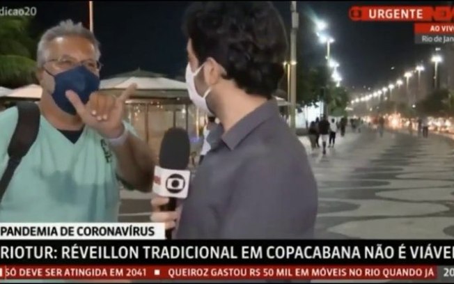 Ao vivo, homem chama Globo de “lixo” e leva invertida do repórter!